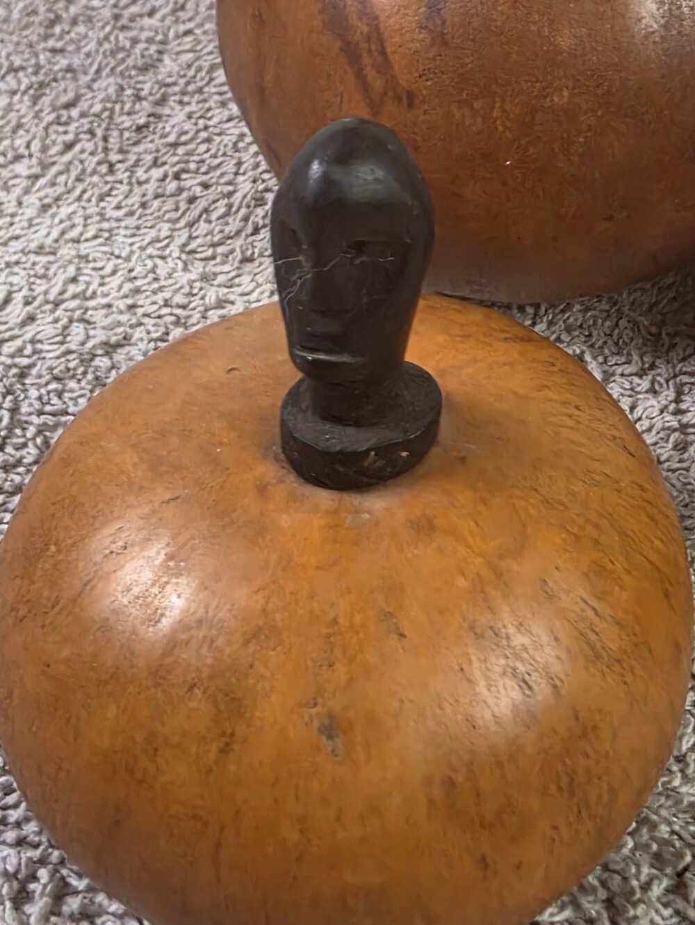 Set of 3 Traditional Calabash Medicine Containers With Wooden Stoppers - Picture 4 of 13